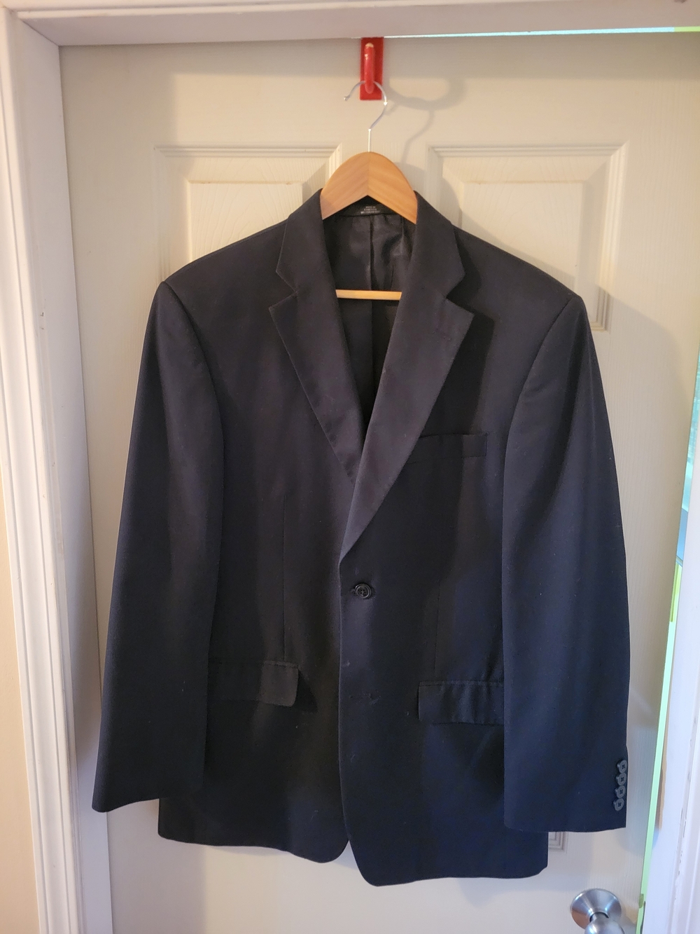 Haggar Men's Navy Single-Breasted Blazer